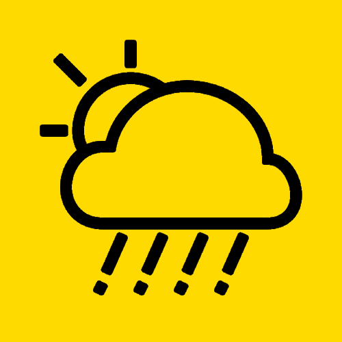 Regen, hagel oder sonnenschein