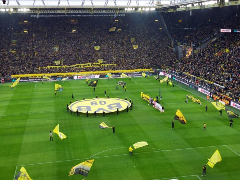 VIP BVB VfB Einlauf der Mannschaften