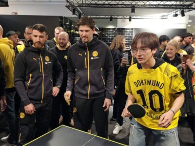 Neujahrsempfang 2026 Kobel und Özcan mit Fan